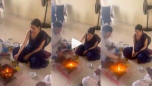 Uorfi Javed Holds Hawan At Home